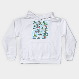 jurassic surfing Kids Hoodie